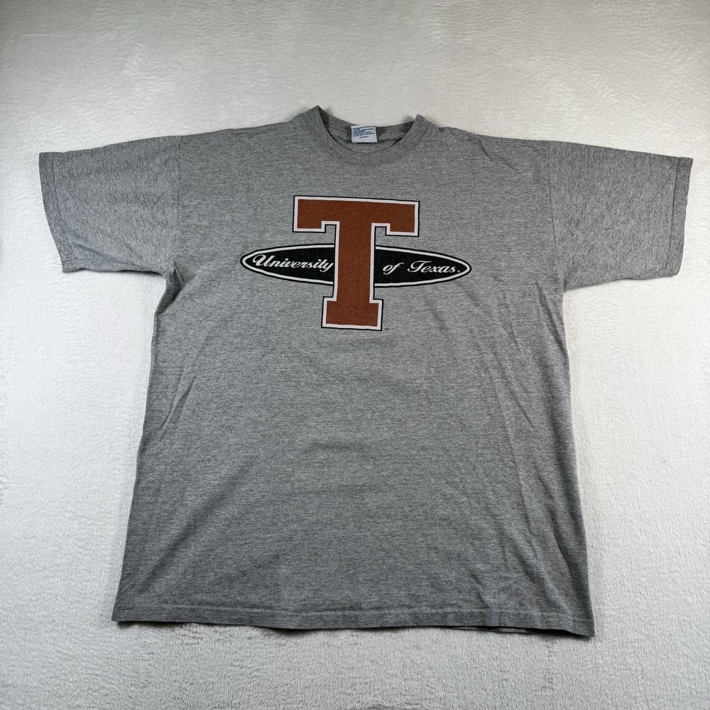 Vintage Texas Longhorns Shirt Mens XL Gray NCAA Football AllSport Graphic Tee